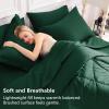 CozyLux King Size Comforter Set Emerald Green - 7 Pieces Bed in a Bag King, Luxury Soft Bed Set for All Seasons, Bedding Set with Down Alternative Comforter, Sheets, Pillowcases & Shams view 3