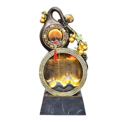 Outdoor Garden Water Fountain Floor-Standing Water Fountain, Unique Gourd Fountain, Relaxation Fountain for Indoor Office Contemporary Water Feature (Size : Small-A)