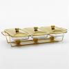CUTPOIY Food Warmer - Chafing Dish Buffet Set - Chaffing Dishes Stainless Steel - 3 and Buffet Warmer Sets Food Warmers for Parties Buffets Gold (Size : 1.5L) view 1