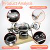280ml Chinese Popcorn Machine, Hand Chinese Popcorn Maker, Chinese Popcorn Cannon with Safety Valve, Mini Popcorn Machine, Stainless Steel Popcorn Popper for Family Gathering Party Fun view 3