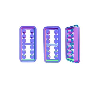 1 PCS: Dominoes Imprint Cutter/Double Six Mold/Cookie Cutter/Polymer Clay (3.50 inches)