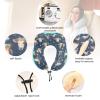 UMIRIKO Travel Pillow Cute Cows Flower Neck Pillow for Travel Car Seelping Bed, Memory Foam U-Shaped Neck Support Pillow 202a7332, 10.5x9.5x6in view 2