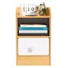 Talent Star Nightstand, Bedroom Nightstand with Drawer and Storage Shelf,Rustic End Bedside Furniture Small Dresser for Bedroom Couch Table Wooden Bedside Table for Living Room Wooden Color view 1