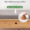 YUGXTH Bamboo Shoe Bench, Entryway Shoe Storage Bench with Seat Cushion, Hidden Drawer and Open Shelves, Multi-Function Shoe Organizer Rack, for Bedroom End of Bed, Living Room, Entryway(41.3"/105cm) view 2
