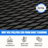 Fullfire Boat Flooring EVA Foam Decking Sheet, Black Deck Flooring with Self-Adhesive Backing Marine Carpet for Bass Jon Pontoon Boats Yacht Kayak RV Floor 94" x 47" view 3
