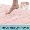 OLANLY Memory Foam Bath Mat Rug 47x20, Ultra Soft and Absorbent Bathroom Rugs, Non-Slip, Comfortable, Machine Washable Bath Carpet for Bathroom Floor, Tub, Shower and Home Decor Accessories, Pink view 3