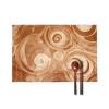 DJUETRUI Placemats for Dining Table Set of 6 Heat Resistant Table Mats 12 X 18 in Non-Slip Place Mats Sepia Circle Swirl Wipeable Dining Table Mats for Party Kitchen Dining Decor, 30x45cm view 1