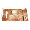 DJUETRUI Placemats for Dining Table Set of 6 Heat Resistant Table Mats 12 X 18 in Non-Slip Place Mats Sepia Circle Swirl Wipeable Dining Table Mats for Party Kitchen Dining Decor, 30x45cm view 2