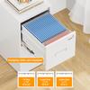INTERGREAT 2 Drawer File Cabinet, White Metal Filing Cabinet with Lock, Lockable Vertical File Office Cabinet for Hanging Letters/Legal/A4, Assembly Required view 2