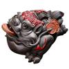 DYTENZYC 11.5cm Purple Clay Tea Set Golden Toad Tea Pet Zen Tea Ceremony Tea Table Decoration view 2