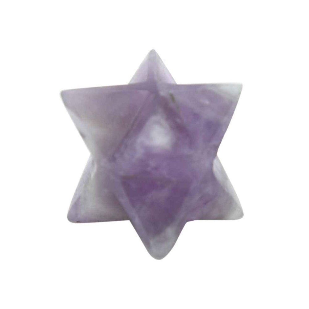 Blessfull Healing Reiki Gemstone Amethyst 8 Point Star Merkaba 20 to 25 mm Approx