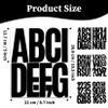 5 Inch Letter Stickers, 122 Pieces Self Adhesive Alphabet Number Sticker for Mailbox, Door, Truck and Outdoor, Waterproof Sticky Vinyl Symbol Stickers for DIY(12 Sheet Black) view 2