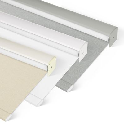 BERISSA Free-Stop Cordless Blackout Roller Shades for Windows,Striped Jacquard Roller Blinds with Cassette Valance,Thermal Insulated UV Protection Window Blinds for Home Office. Beige.23 W x 44" H