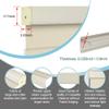 BERISSA Free-Stop Cordless Blackout Roller Shades for Windows,Striped Jacquard Roller Blinds with Cassette Valance,Thermal Insulated UV Protection Window Blinds for Home Office. Beige.23 W x 44" H view 3