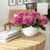 ZYTUYO Magenta Hydrangea Artificial Flowers 4PCS 19.6 inch Silk Real Touch Latex Lifelike Hydrangea Flower with Long Faux Stems for Centerpiece Table Home Kitchen Halloween Decorations view 4