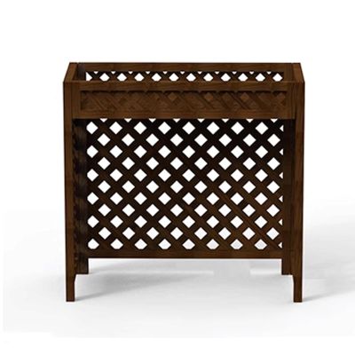 PAPERGAN Balcony Air Conditioner Unit Rack Shelf Planter Planter Planter Decorative Solid Wood Shelf Anticorrosive Wood Cover Outdoor Host Cover (Size : Small-80 * 32 * 72CM)