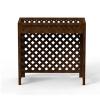 PAPERGAN Balcony Air Conditioner Unit Rack Shelf Planter Planter Planter Decorative Solid Wood Shelf Anticorrosive Wood Cover Outdoor Host Cover (Size : Small-80 * 32 * 72CM) view 1