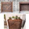PAPERGAN Balcony Air Conditioner Unit Rack Shelf Planter Planter Planter Decorative Solid Wood Shelf Anticorrosive Wood Cover Outdoor Host Cover (Size : Small-80 * 32 * 72CM) view 4