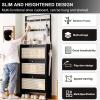 ARMERI Shoe Storage Cabinet for Entryway Slim, Free Standing Shoe Racks for Entryway, 3 Flip Drawers Shoe Organizer, Black Entryway Shoe Storage Organizer, with Double-Row Hooks,18650cm/7320in view 3