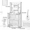 ARMERI Shoe Cabinet with 2 Handmade Flip Drawers, Entryway Shoe Rack Storage Organizer, with Double-Row Hooks for Entryway Hallway Doorway, Free Standing Shoe Racks,15270cm/6028in view 2