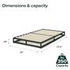 Zinus Joseph Low Profile 6 Inch Platform Bed Frame, Wood Slat Support, No Box Spring Needed, Eco Friendly WonderBox(TM) Packaging, Easy Assembly, Black, Twin view 2