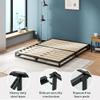 Zinus Joseph Low Profile 6 Inch Platform Bed Frame, Wood Slat Support, No Box Spring Needed, Eco Friendly WonderBox(TM) Packaging, Easy Assembly, Black, Twin view 3