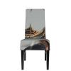 Gerrit Old Viking Boats Print Stretch Dining Chair Covers Dining Protector Cover Seat Slipcovers for Hotel Dining Room view 2