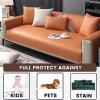 Anti-Slip Couch/Sofa Covers 1 2 3 4 Seater Polyester Waterproof Sofa Slipcovers For L/U Shaped Corner Sofas Leather/Wooden/Fabric Sofa Cushion Blanket For Rebel Cat Balcony(Pillowcase30X50cm,Orange) view 2