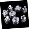 ABOOFAN Diy Stainless Steel Cake Molds Pusher Stainless Steel Mousse Rings for Baking Cookie Cutters Sushi Mold Vegetable Fruit Shape Cutters view 2