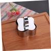 ABOOFAN Diy Stainless Steel Cake Molds Pusher Stainless Steel Mousse Rings for Baking Cookie Cutters Sushi Mold Vegetable Fruit Shape Cutters view 4