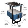 PZEOB Night Stand Smart Nightstand with Charging Station High Gloss Led Bedside Table with Smart Combination Lock End Table Bedroom Bedside Cabinet Spacious Space view 2