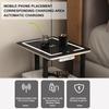 PZEOB Night Stand Smart Nightstand with Charging Station High Gloss Led Bedside Table with Smart Combination Lock End Table Bedroom Bedside Cabinet Spacious Space view 3