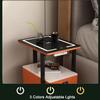 PZEOB Night Stand Smart Nightstand with Charging Station High Gloss Led Bedside Table with Smart Combination Lock End Table Bedroom Bedside Cabinet Spacious Space view 4