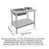 Breading Table Fried Chicken Preparation Station With Containers and Baskets Stainless Steel Fried Chicken Breading Worktop for Kitchen Restaurant Business Easy To Clean view 2