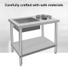 Breading Table Fried Chicken Preparation Station With Containers and Baskets Stainless Steel Fried Chicken Breading Worktop for Kitchen Restaurant Business Easy To Clean view 3