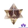 Blessfull Healing Reiki Healing Crystal Merkabas Garnet 8 Point Star Merkaba 20 to 25 mm Approx view 2
