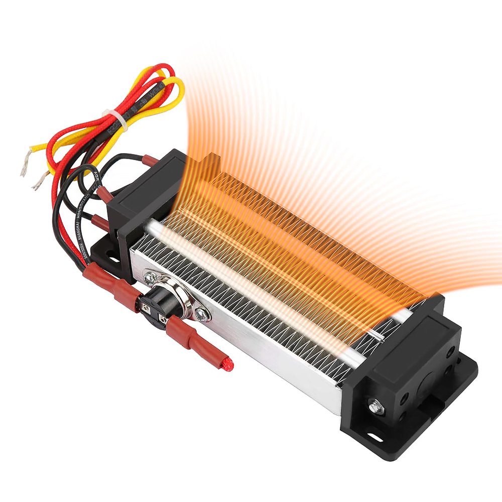 ZAWELIYO Ceramic Air Heater 500W 110V Insulated Thermistor Small Space Car Fan Heating Automatic Energy Saving, for Small Space Car Home Office