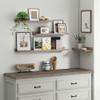 Axeman Picture Ledge Shelf | 24 Inch Grey Floating Shelves Set of 3 | Rustic Grey Wall Shelves with Lip | 24" Picture Shelf for Wall with Ledge | Photo Shelves view 2