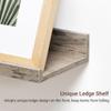 Axeman Picture Ledge Shelf | 24 Inch Grey Floating Shelves Set of 3 | Rustic Grey Wall Shelves with Lip | 24" Picture Shelf for Wall with Ledge | Photo Shelves view 4