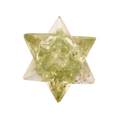Blessfull Healing Reiki Healing Crystal Merkabas Peridot 8 Point Star Merkaba 20 to 25 mm Approx