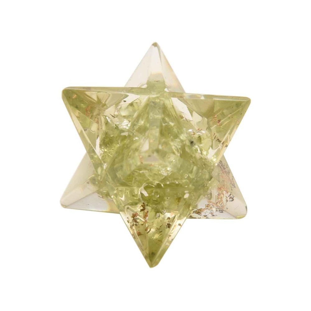 Blessfull Healing Reiki Healing Crystal Merkabas Peridot 8 Point Star Merkaba 20 to 25 mm Approx