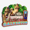 Galveston Texas USA America Fridge Magnet 3D Wooden City Travel Souvenirs Handmade Crafts Refrigerator Magnets Stickers Home Decor Collection Gift view 1