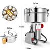 4500g Commercial Electric Mill Grinder, 270 Swing Coffee Grinder, 550W Multifunctional High-Speed Food Blender for Coffee Beans, Grains, Roots, Flour, Spices, Feed view 3