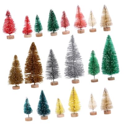 Cabilock 40pcs Simulate Pine Tree Chic Fake Tree Home Decoration for Christmas Festival Easy Maintenance for Desktop Holiday Decor