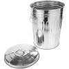 IMIKEYA Stainless Steel Trash Can with Lids 8L Round Metal Trash Can Outdoor Dog Poop Garbage Can Retro Waste Bin for Farmhouse Bathroom Bedroom Garden Yard view 1