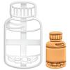 BAKERLOGY Blank Pill Bottle Cookie Cutter - Detailed Biscuit Cutter Design for Baking and Crafts, ideal on fondant, dough, clay view 1