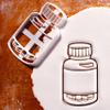 BAKERLOGY Blank Pill Bottle Cookie Cutter - Detailed Biscuit Cutter Design for Baking and Crafts, ideal on fondant, dough, clay view 2