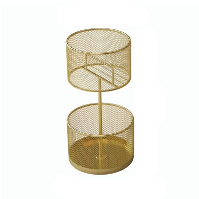 GeRRiT Rotundity Umbrella Stand Rack Metal Umbrella Holder Indoor Storage Bin Umbrella Standing Organizer for Umbrella Canes Walking Sticks 25 * 23 * 50cm Gold