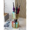 GeRRiT Rotundity Umbrella Stand Rack Metal Umbrella Holder Indoor Storage Bin Umbrella Standing Organizer for Umbrella Canes Walking Sticks 25 * 23 * 50cm Gold view 2