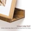 Axeman 36 Inch Floating Shelves | Brown Picture Ledge Shelf Set of 3 | Rustic Brown Wood Wall Shelves with Lip | 36" Picture Shelf for Wall with Ledge | Photo Shelves view 4